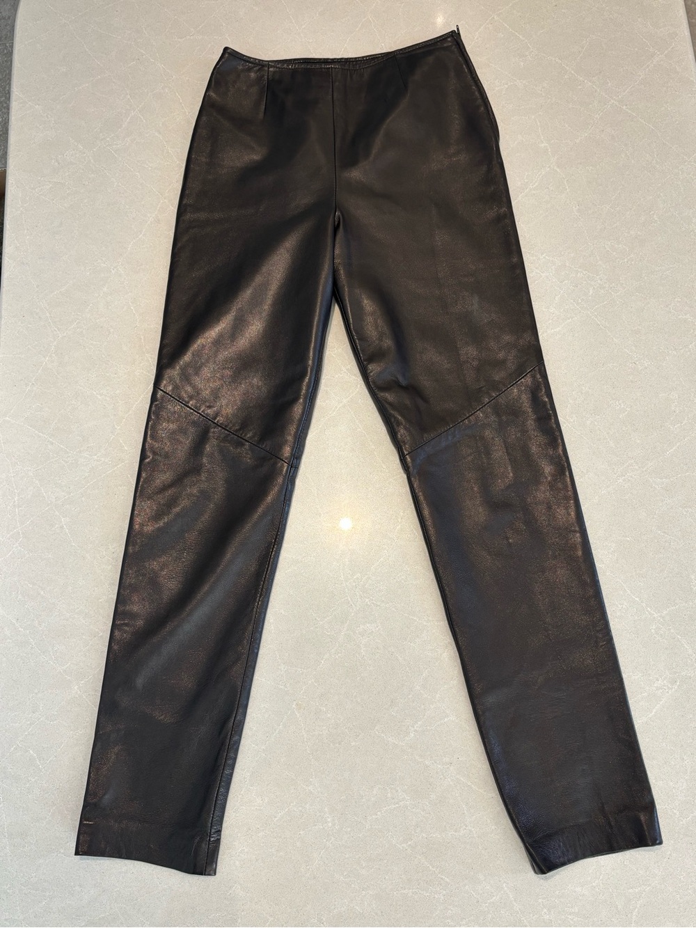 Vintage DANIER Made in Canada Genuine Leather Straight Leg Pants Size 6 / 8